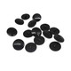 Plastic Buttons, Dome Black - 100g