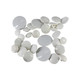 Plastic Buttons, Dome White - 100g