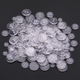 2-Hole Plastic Buttons, Clear - 100g