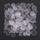 4-Hole Plastic Buttons, Clear - 100g