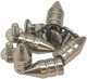 Screw On Cone Shaped Studs, Silver - (Pack of 10)