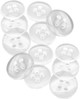 4-Hole Plastic Buttons - Clear