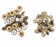 14mm Matte Bronze Open Top Replacement Jeans Buttons (Pack of 10) with 3-Part Fixing Hand Tool