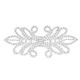 Sew-On Diamante Motif - 200mm x 90mm - Silver