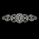 Sew-On Diamante Motif - 180mm x 60mm - Silver