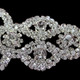 Sew-On Diamante Motif - 180mm x 60mm - Silver