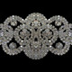 Sew-On Diamante Motif - 180mm x 60mm - Silver