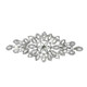 Sew-On Diamante Motif - 150mm x 60mm - Silver