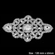 Sew-On Diamante Motif - 120mm x 65mm - Silver