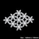Sew-On Diamante Motif - 160mm x 105mm - Silver