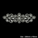 Sew-On Diamante Motif - 230mm x 90mm - Silver