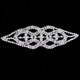 Sew-On Diamante Motif - 130mm x 42mm - Silver