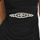 Sew-On Diamante Motif - 112mm x 72mm - Silver