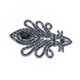 Sew-On Diamante Motif - 160mm x 17mm - Black