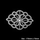 Sew-On Diamante Motif - 175mm x 75mm - Silver