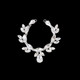 Sew-On Diamante Motif - 130mm x 15mm - Silver