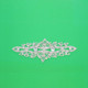 Sew-On Diamante Motif - 170mm x 75mm - Silver