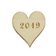4cm Wooden Hearts Embellishment with Engraving - (Pack of 5) 2019