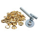 12.5mm Gold Eyelets for Tarpaulin with Hole Fixing Kit (Pack of 50)