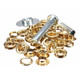 12.5mm Gold Eyelets for Tarpaulin with Hole Fixing Kit (Pack of 50)