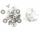 17mm Gunmetal Jeans Buttons with Pins (Pack of 10)