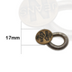 Waist Extender Elastic Spring Brass Button 17mm, Bronze Button