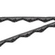 30mm Black Cotton Trim Floral Lace - 1m