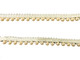 2m x 30mm Lace Embroidery Trim with Pearls - Ivory
