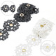 Diamante Eyelets Studded Lace Ribbon - 1m