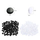 9.5mm Silicone Cord Stopper (Pack of 100) - Black & White