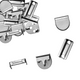 8mm 4-Part Sewing Hook and Bar Metal Fasteners (10 Sets)