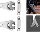 9mm Trouser Hook and Bar Fasteners - Silver