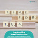 Rounded Wooden Tiles Racks Holders For Numbers and Word Games - 19cm
