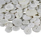 Flat White Plastic Buttons (100g)