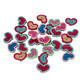 25mm Plastic Heart Shaped Buttons (Pack of 100)