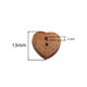 13mm Wooden Heart Shape Buttons (Pack of 100)