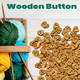 13mm Wooden Heart Shape Buttons (Pack of 100)