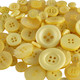 Yellow Buttons in Mixed Sizes - 100g Bag