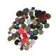 Mixed Flat Colour Buttons in Mixed Sizes - 100g Bag