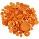 Orange Buttons in Mixed Sizes - 100g Bag