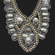 Rhinestone Lace Neck Collar (645mm x 270mm) - Silver