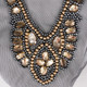 Rhinestone Lace Neck Collar (645mm x 270mm) - Silver