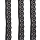 12mm Black Mesh Pattern Embroidery Lace