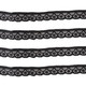 12mm Black Mesh Pattern Embroidery Lace