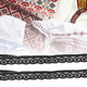 12mm Black Mesh Pattern Embroidery Lace