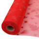 25m x 29cm Organza Roll - Red Xmas Tree Print