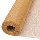 25m x 29cm Organza Roll - Gold Flocked Swirl Design Print