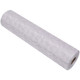 25m x 29cm Organza Roll - Silver Flocked Swirl Design Print