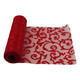 25m x 29cm Organza Roll - Red Large Flocked Design Print