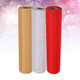 29cm x 25m Organza Rolls (Pack of 3) - Printed Flocked Swirl Design - Gold, Silver, Red